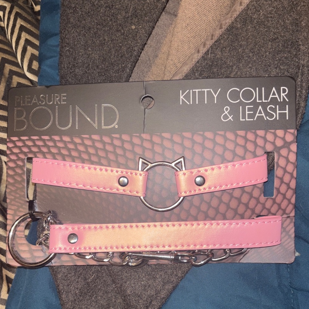 Pink collar and leash